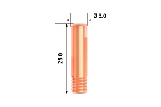 Наконечник контактный ECU (10 шт; 0.6 мм; M6; 25 мм) Fubag FB.CTM6.25-06