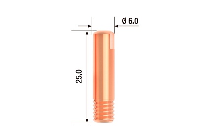 Наконечник контактный ECU (10 шт; 0.6 мм; M6; 25 мм) Fubag FB.CTM6.25-06