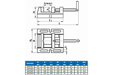 Станочные тиски для сверлильных станков 100м Griff Q19A b241502
