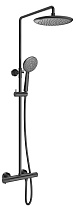 Душевая стойка Vincea Desire VSFS-1D0TGM термостат, вороненая сталь