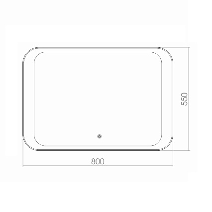 Зеркало Azario Индиго 80x55 см с подсветкой