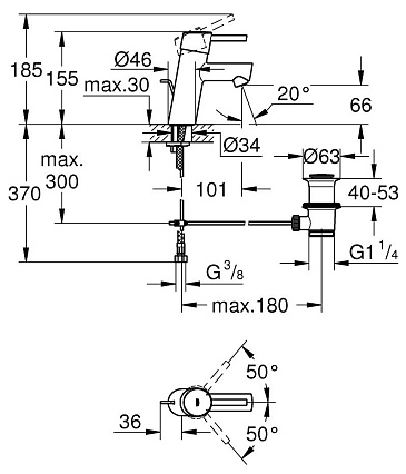 Смеситель для раковины Grohe Concetto New 32204001