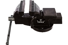 Слесарные тиски с наковальней и закаленными губками Topex 07A110