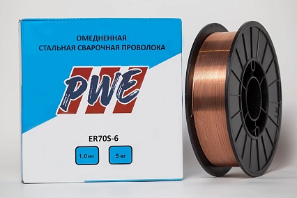 Омедненная проволока PWE ER70S-6 1 мм, 5 кг Plazweld PWE1005