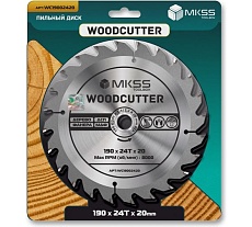 Диск пильный по дереву MKSS Toolbox Woodcutter WC1900 190x24Тх20 мм WC19002420