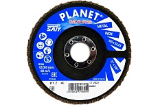 Круг лепестковый торцевой Planet-Mars Z конический 125x22.23 мм, Р40, цирконий Sait 41605