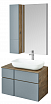 Мебель для ванной Акватон Мишель 80 см, керамогранит, раковина Лола, дуб рустикальный, фьорд
