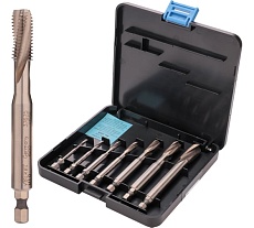 Набор метчиков VOLKEL машинных спиральных M3-M12 HSSE 7пр V47976