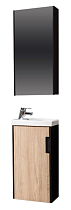 Мебель для ванной Velvex Klaufs 40 см подвесная, черный матовый/дерево шатанэ