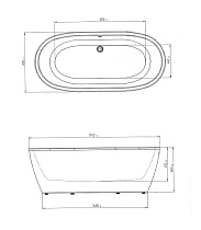 Акриловая ванна Creto Tailor 174x80 см 19-17480