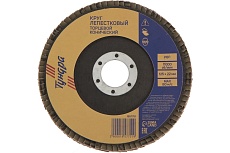 Круг лепестковый торцевой конический (125х22 мм; Р60) Тундра 1857751