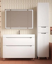 Мебель для ванной Style Line Остин 100 см напольная, белый матовый