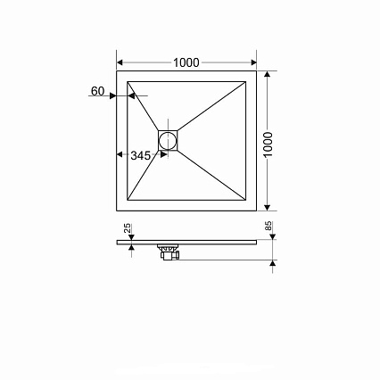 Поддон для душа Grossman Strong GR-S1100100Q 100x100 белый