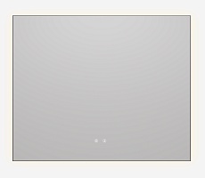 Зеркало Vincea VLM-4F100GM-2 100x80 см, сенсорный выключатель, антипар, диммер, вороненая сталь