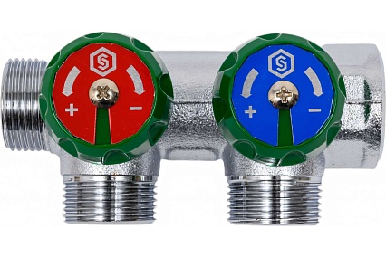 Регулирующий коллектор STOUT 3/4, 2 отвода 3/4ЕК SMB-6850-343402 RG008UJF3O1AHM