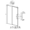 Душевая дверь Grossman Cosmo 120x195 тонированное, черный матовый 100.K33.02.120.21.10