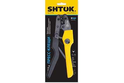 Пресс-клещи SHTOK ПК-23+, матрица, профиль точка, 0.25 - 10 мм, серия Vega 03706