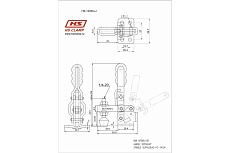 Зажим с вертикальной рукоятью HS CLAMP HS-12050-U
