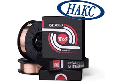 Проволока сварочная омедненная TW CWW-50 (0.8 мм; 5 кг; D-200) TopWeld TW.311.010805 TW.310.200805