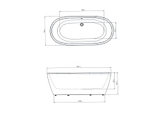 Акриловая ванна Aima Tondo 174x80