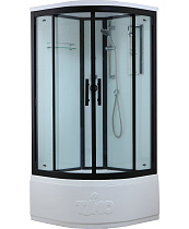 Душевая кабина Timo Standart T-6600 Black 100x100, четверть круга, черный
