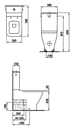 Чаша для унитаза Laufen Palace 8.2470.6.000.000.1