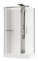 Душевая кабина Black&White Galaxy G8708N 110x80 брашированный никель