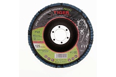 Круг лепестковый торцевой циркониевый по нержавеющей стали Tiger Abrasive PROFI 125x22 мм, P40 00-00000144