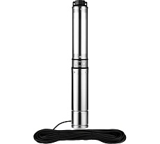 Скважинный насос JEMIX Ø 4&quot;, кабель 45 м., 1500 Вт. макс. напор 83 метра, ном. напор 56 м, при 5 куб.м/ч, 13 ступеней, крыльчатка пластик, встроенное управление СН 4-5-56