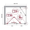 Душевой уголок BelBagno ALBANO-ASH-1-70/90-C-Cr 70x90 прозрачный, хром