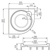 Поддон для душа Roltechnik SaniPro DREAM-P 90x90 четверть круга