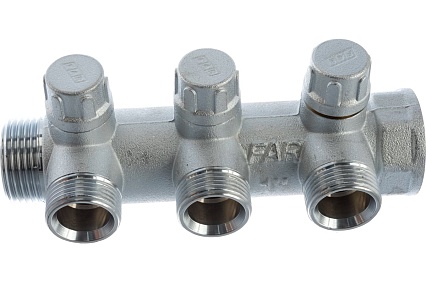 Запорный коллектор с 3 отводами FAR 1" 3/4" НР FK 3870 134