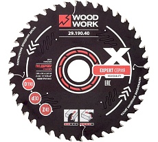Диск пильный Эксперт 190x2.4/1.6x30 мм, Z=40, A=15° WOODWORK 29.190.40