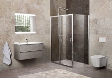 Душевой уголок BelBagno Unique 110-125x80 прозрачный, хром