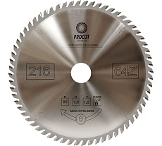 Пильный диск 216x30x1.8/1.2 мм, Z=64, ATB, поперечный рез, по древесине PROCUT 797.2163064A.ECO