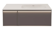 Тумба с раковиной Vincea Elise 100 см правая, серый матовый