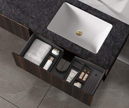 Мебель для ванной Vincea Luxe 140 см шпон натуральный орех
