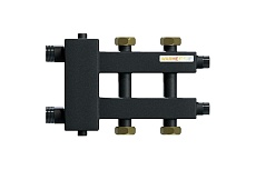 Коллектор Warme с гидрострелкой компакт на 3 контура с накидными гайками WKD.R.85.K.F.1+1+1