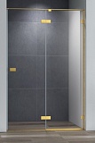 Душевая дверь Cezares Bellagio 120x197 BELLAGIO-B-12-120-C-BORO прозрачная, брашированное золото