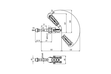 Зажим механический плунжерный KUKAMET 513-7