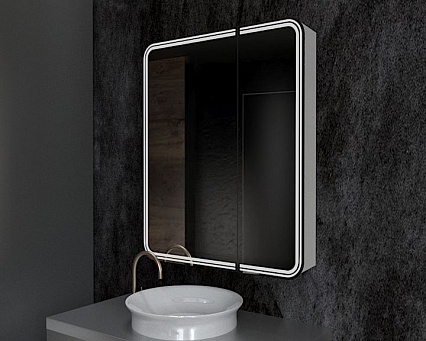Зеркальный шкаф Art&Max Verona 70x80 с подсветкой, левый
