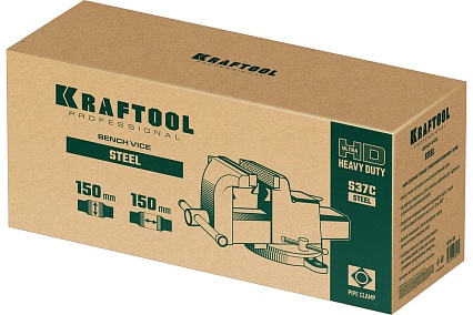 Стальные слесарные тиски Kraftool Steel 150 мм 32701-150