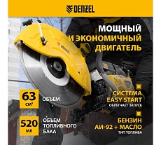 Бензорез МС-6535, 65 см³, диаметр диска 350 мм Denzel 66301