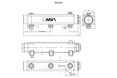 Коллектор MVI из нержавеющей стали, м\ц 100мм, 1 1/4&quot;x1/2&quot;, 2 выхода (пара) ML.402.07