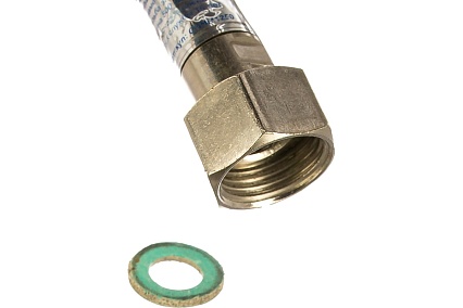 Подводка для газа СТМ ГАЗ сильфонная, 1/2", гайка-штуцер, 500 см CGHM1250