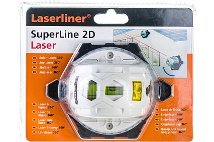 Линейный лазер 360 градусов с поворотным основанием Laserliner SuperLine 2D 081.110A