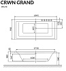 Акриловая ванна Excellent Crown Grand 190x90