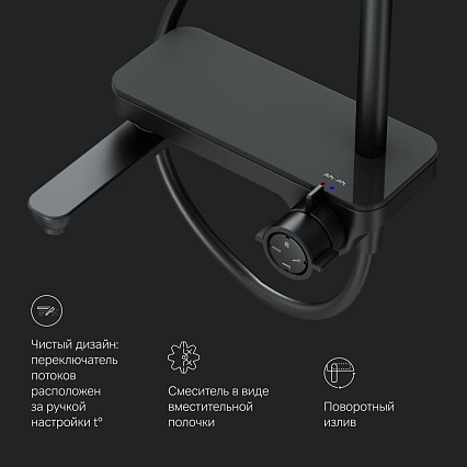 Душевая стойка Am.Pm Like F0780722 черный