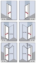 Душевая дверь Kermi Cada XS 96-101см CK1GL10020VPK левая с фиксированной панелью 