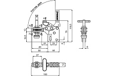 Прижим механический KUKAMET с Т-образной рукояткой 252-3